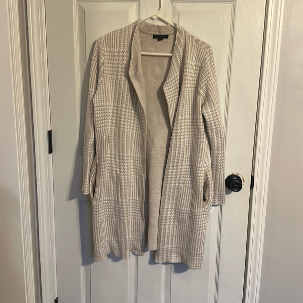 Ann Taylor Houndstooth Duster